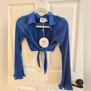 Princess Polly Blue Venga Long Sleeve Top